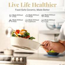 12-Inch Non-Stick Frying Pan, Non-Stick Ceramic Frying Pan, Dishwasher Safe - 多色 - 查看 3