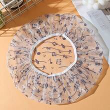 1/3个装可调节印花浴帽，高品质，可重复使用，带松紧带，适合女士水疗沙龙使用。加厚防水浴帽，油浴帽，一次性防水单层卡通干发帽，睡眠帽 - 彩色 - 查看 2