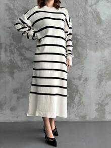 Women Casual Heart Pattern Round Neck Long Sleeve Pullover Top And Long Pants Set, Embroidery Design - White - View 1