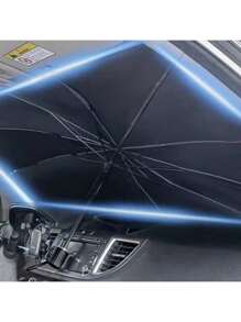 Parasol para coche, cortina de parasol tipo paraguas para coche, tablero protector de aislamiento térmico, tablero protector frontal para coche, tablero de estacionamiento para coche