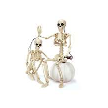 1 Stück Halloween Skelett Simulation menschliches Plastik Skelett Dekoration Spukhaus Feiertagsszenerie Requisiten