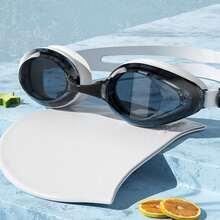Erwachsene Anti-Beschlag-Linse Herren Damen Schwimmbrille wasserdicht verstellbar Silikon Tauchbrille, Strandutensilien, Strandaccessoires, Poolschwimmhilfe - Verschiedenfarbig - Übersicht 3