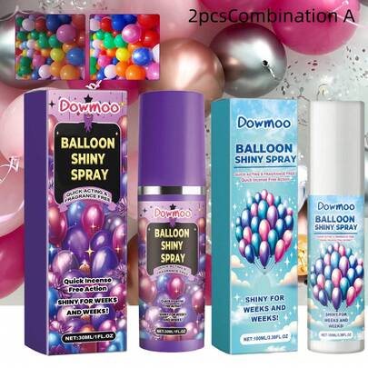 30ml Spray Brillante para Globos, Realza el Ambiente de los Globos y Tiene un Efecto Duradero, Creando un Spray de Textura Brillante. El Spray Brillante para Globos Mejora el Brillo de los Globos con un Efecto Duradero.