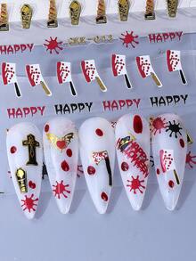 蜘蛛自粘指甲贴纸 Y2K DIY 美甲装饰沙龙家居 DIY 设计