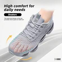 Womens Walking Running Shoes Air Cushion Breathable Fashion Tennis Sneakers Mesh Workout Casual Athletic Sports GymChristmas - 白色 - 查看 11