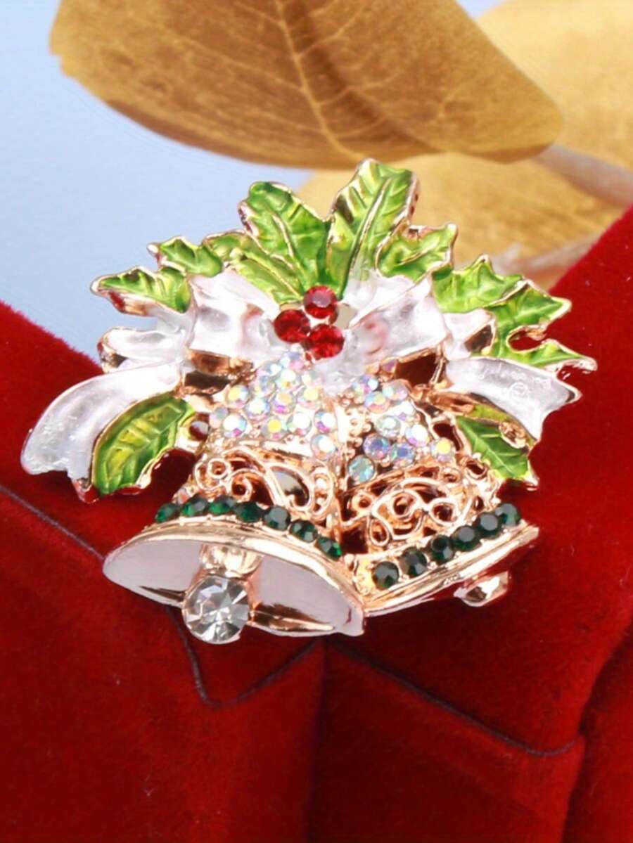 Christmas Series Baroque Bell Exquisite Brooch And Pin Jewelry Combining Retro Elegance With Unique Design - color - View 1
