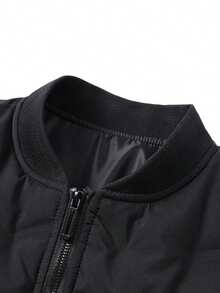 1 pezzo Giacca invernale da uomo con colletto da baseball, imbottita in cotone, casual versatile e calda per uso quotidiano