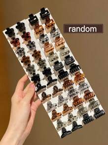 10/20/50 piezas Ganchos pequeños para el cabello de mujer, con elementos de mariposa y estrella, de varios estilos, de colores múltiples, elegantes y sencillos, adecuados como obsequios para damas