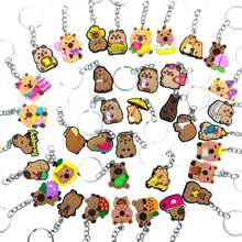 1 pieza Llavero/colgante de Capibara 2025 nuevo, decoración de habitación linda, accesorio para mochila, colección de pasatiempos - regalo de vacaciones, regalo de cumpleaños, regalo para aficionados