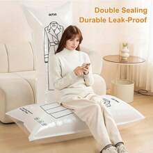 1set/5PCS Vacuum Storage Bags Foldable Waterproof Storage Bag For Mold/Moisture/Insect Proof Clothing Protection & 80% Space Saving Bedroom Accessories & Christmas Decorations Organizer Travel-Ready Vacuum Bags For Skirts, Down Jackets, Quilts Dorm Essentials & Family Storage Must-Haves
