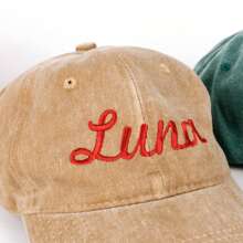1 buc Șapcă de baseball cu text brodat personalizat, Pălărie unisex vintage reglabilă, spălată, potrivită pentru studenți, profesori, birouri, cămine universitare, prieteni și familie, Șapcă sport casual, Design vintage spălat, Alegerea perfectă pentru ea/el/iubit/prietena.