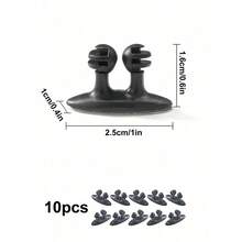 10 件裝汽車電纜夾用於電線管理的夾子整理器 - 黑色 - 查看 9