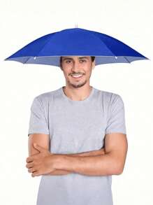 1/2pcs Umbrella Hat, Suitable For Camping And Fishing Umbrella Hat, Elastic Headband Umbrella Hat, UV Protection Umbrella Hats For School,Office,Household,Travel, Back To School Supplies Summer Cooling,Beach,Travel