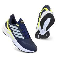 Men's Sports Tennis Shoes For Gym Running, Training, Work, Comfortable - 海軍藍檸檬色 - 查看 3