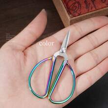 Handmade Delicate Mini Alloy Scissors, Stainless Steel DIY Handicraft Scissors, Tea Leaf Trimmer, Sharp Scissors For Crafts And Sewing, Utility Scissors - Multicolor - View 6