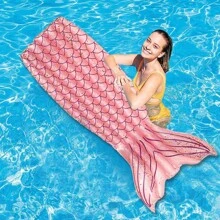 1pc Adult Inflatable Bed (Feed On Pump), King 65 ", Mermaid Floating Board, Floating Appliance, Thickened PVC Material, Suitable For Pool Parties And Beach. Holiday Party Gifts For Multiple People