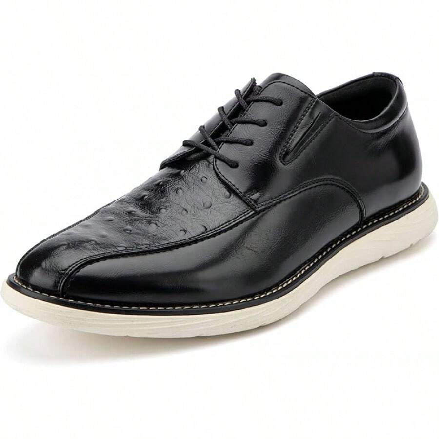Men's Oxford Shoes Dress Shoes Men's Lightweight Lace-Up Fashion Shoes-20256688 - 黑-10 - 查看 1