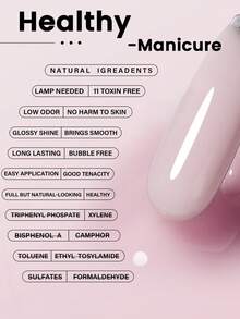 YOKEFELLOW 15克美甲延长胶，裸粉色果冻凝胶，增厚加固指甲，持久耐用，可卸除UV/LED光疗，适合美甲沙龙，是女士和女孩的理想之选，也是节日礼物的完美选择。 - 彩色 - 查看 6