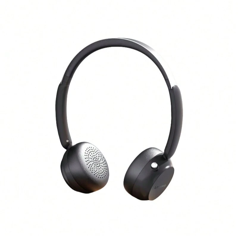 Lenovo 藍牙耳機EB300 頭戴式無線藍牙HiFi重低音 主動降噪 超長續航低延遲適用手機/電腦/PS5電競遊戲耳機 黑色 - 黑色 - 查看 1