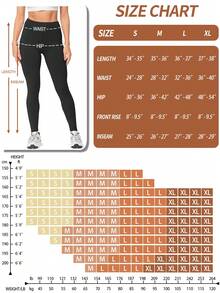 3 Confezioni - Leggings vita alta per donna, ultra morbidi, elastici, opachi, snellenti, leggings yoga, taglia unica e taglie forti - Multicolore - Visualizzare 7