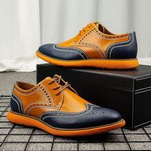 Men's Oxford Shoes Dress Shoes Men's Lightweight Lace-Up Fashion Shoes-20256688 - 棕色-04 - 查看 5