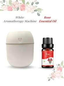 两件套（香薰机+精油），220毫升USB便携式笑脸香薰加湿器喷雾器，10毫升多香精油，适用于家庭、酒店、浴室除臭、香氛、空气清新，持久留香 - 彩色 - 查看 26