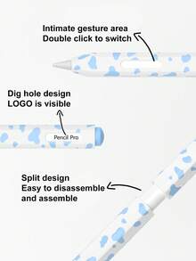 Cute Cow Pattern Silicone Case Compatible With Apple Pencil 1st/2nd Gen/Pro, Non-Slip Stylus Protective Cover, Suitable For IPad Stylus - Multicolor - View 5