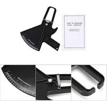 Calibrador de Grasa Corporal Calibradores de Pliegues Cutáneos Personales Herramienta de Medición para Medir con Precisión el IMC Pliegues en la Piel Probador de Medición de Pérdida de(blanco) - Negro - Ver 4