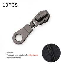 10 Stücke #5 Nylon Reißverschlussabzieher, 6 Farben erhältlich, verwendbar mit Nylon Reißverschlüssen, handgefertigter Ersatz zum Nähen - Verschiedenfarbig - Übersicht 3