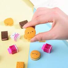 DOMG 16 Pcs Cute Fruit Shaped Erasers Kids - Fun Food Erasers Classroom Rewards & Party Favors