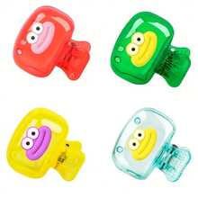 4个装旅行牙刷头保护盒 | 便携式透明收纳盒带盖，居家旅行及日常使用保护套，保持刷毛清洁卫生，浴室配件 - 彩色 - 查看 11