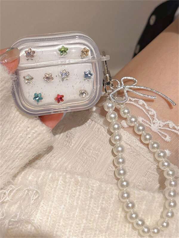 Étui transparent pour écouteurs Y2K, motif étoiles colorées en époxy, compatible avec les AirPods 1, 2, 3 Pro et 2, avec pendentif Kawaii, coque de protection souple, compatible avec les AirPods 4
