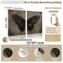 2 Cái/Bộ, Tranh Canvas Treo Tường, Tranh Treo Tường Có Khung, Bướm Đen Cổ Điển, Tranh Treo Tường Thời Victoria, Trang Trí Nhà Nông Thôn Mộc Mạc, Trang Trí Nhà Tự Nhiên Gothic, Thẩm Mỹ Tranh Sơn Dầu Cổ Điển, Nghệ Thuật Gothic, Thích Hợp Cho Trang Trí Phòng Khách, Trang Trí Phòng Ngủ, Trang Trí Phòng Tắm, Trang Trí Phòng Khách, Trang Trí Ký Túc Xá, Trang Trí Phòng Ăn Và Nhà Bếp, Trang Trí Nhà Ma Ám Hoặc Tiệc Halloween, Trang Trí Nhà Halloween, Quà Tặng Trang Trí Halloween, Trang Trí Mùa Thu, Trang Trí Halloween, Halloween - Nhiều màu - Xem 12