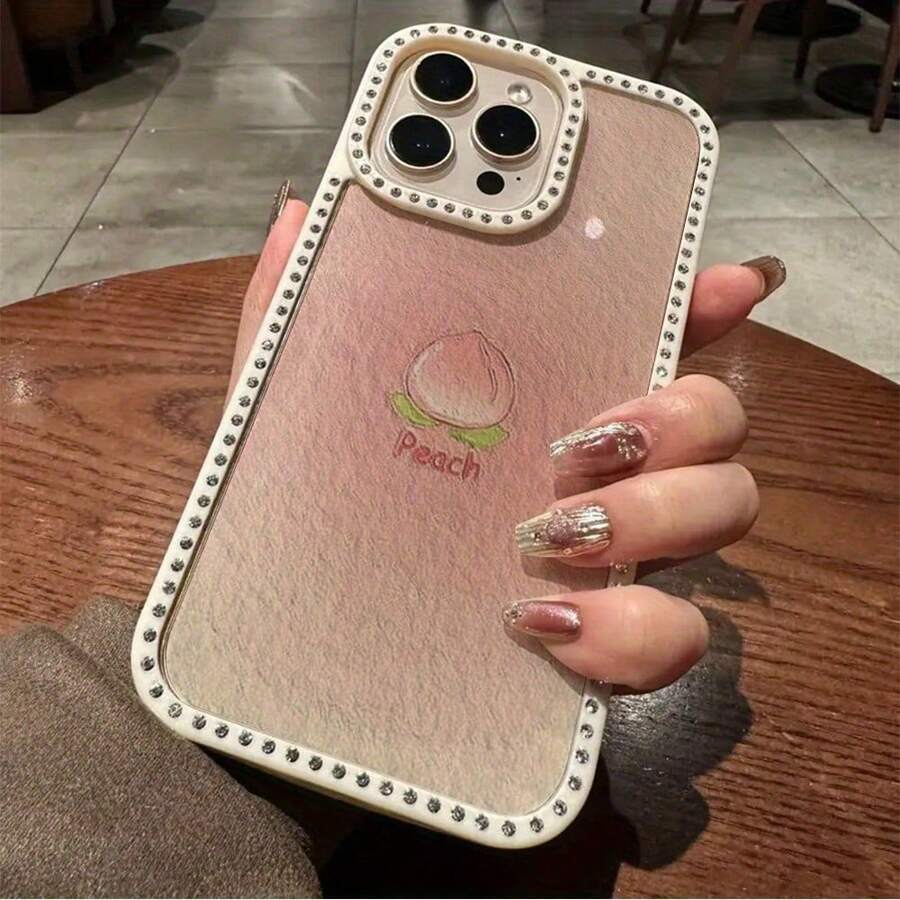 Funda para teléfono 1PC Teléfono Bling de Doble Cara, Parte Trasera Dura Suave a Prueba de Golpes, Multicapa, TPU + PC, Compatible con 16/15/14/13/12/11 Pro/Plus - Blanco - Ver 1