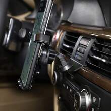 Soporte de teléfono para automóvil compatible con iPhone, teléfono Android, regalo para cumpleaños, familia, amigos, accesorios para automóvil, soporte de teléfono para automóvil - Negro - Ver 6