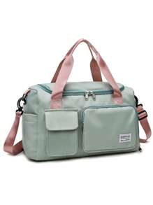Sportowa torba na siłownię dla kobiet i mężczyzn, torba na ramię typu crossbody, z przegródką na buty i kieszeniami na rzeczy suche i mokre, trening fitness, joga, pilates, pływanie, plaża, bagaż, torba podróżna, torby damskie