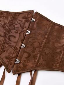 Gorset treningowy z sznurowaną talią dla kobiet - obcisły, kompresyjny gorset modelujący sylwetkę