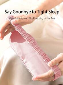 1 Set Satin Sleep Eye Mask, Satin Sleep Mask, Hair Scrunchie, Blackout Eye Mask, Eye Shade, Bridesmaid Gift, Pink. Satin Sleep Mask, Durable Pink Sleep Mask, Blackout Eye Mask, Unisex, Soft & Breathable Blackout Eye Mask, Travel Essential, Bridesmaid Gift - Multicolor - View 6