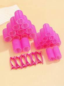 36件套自粘卷发器套装,包含24个卷发棒和12个夹子,沙龙级品质,适合DIY美发造型,无需加热,卷发器,卷发梳,卷发棒,卷发产品,卷发器,卷发卷发器,卷发,卷发工具,卷发棒,无需加热即可打造波浪卷发,旅行必备,旅行必备,发型,美发,卷发,卷发棒,卷发器,无需加热即可卷发,无需加热即可卷发,卷发器,卷发棒,卷发,卷发,卷发工具,卷发棒,卷发棒,卷发扩散器,头发,旅行,美发产品,美发工具,美发用品,理发师,理发师配件,理发店,美发设备 - 玫紅色 - 查看 6