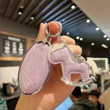 Modern TPU Key Fob Cover With Keychain - Compatible With 2024 2023 Ioniq 6, GN7 Grandeur, KONA, Elantra, Sonata - Protective Key Shell