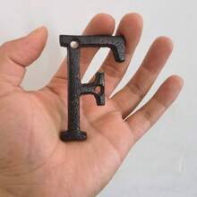 3 英寸户外地址号码,铸铁金属字母,邮箱/花园门/标牌用途,螺丝安装,门牌号码牌,黑色最佳礼物 - 黑色 - 查看 12