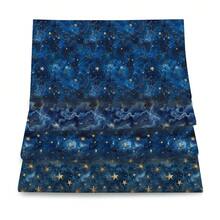 4片/套 7.87x7.87英寸（20x20厘米）四分之一码行星太阳系星系系列预裁绗缝面料，涤纶绗缝方块布，适用于拼布、DIY手工项目、DIY钱包制作 - 多色 - 查看 3