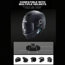 K09 Motorcycle Helmet Bluetooth Intercom Headset, Upgraded 500 Meter Bluetooth Intercom, IPX8 Waterproof Intercom, With Automatic Response And Noise Reduction Functions, Supporting 20 Riders For Two Person Intercom Networking, Suitable For Motorcycle Skiing And Rock Climbing