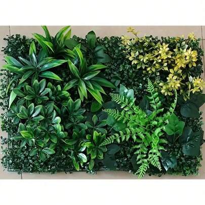 23.62x15.75 Inch Artificial Green Plant Wall Panel - Lifelike Jungle Lawn Decor, Suitable For Home And Garden, Vibrant Green Grass Mat, Fit For Outdoor Patio, Perfect For Wedding, Christmas, Halloween, Easter And Other Occasions, Garden Decoration | Lively Wall Mat | Artificial Turf, Artificial Hedge Panel