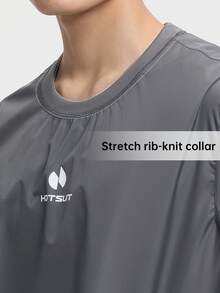 HOTSUIT 男士升級版桑拿短袖上衣，適合跑步與運動 - 灰色 - 查看 4