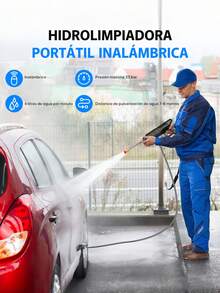 Portable Cordless Electric Pressure Washer Gun - US A Type Plug(110-127V) - View 8