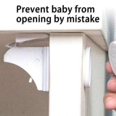 1 Set Of 34pcs (14 Locks + 2 Keys + 2 Installation Brackets) Magnetic Cabinet Door Security Locks, Child Magnetic Locks, Baby Proofing Cabinet Door Locks, Magic Locks