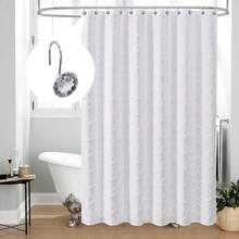 MitoVilla Purple Shower Curtain Hooks Rings, Metal Shower Hooks Shower Curtain Liner, Purple Rust Proof Shower Rings Curtain Accessories And Bathroom Shower Rod, 12 Pack Bathroom Set - Grey - View 2