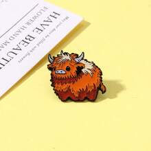 Cute Highland Cattle Enamel Pins Fashion Animal Decorative Brooches Ornaments Lapel Bag Badges Jewelry Gifts 2025 New Style - Multicolor - View 3