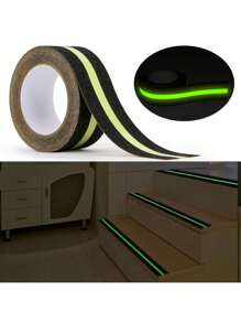 Heavy Duty Anti Slip Tape With Glow In The Dark Strips For Stairs Outdoor/Indoor Waterproof Non Skid Roll For Stair Steps Traction Tread Staircase Grips (1.97 Inch X 197inch, Black )Including Stairs, Patio, Entryways, Ladders, Scooters.